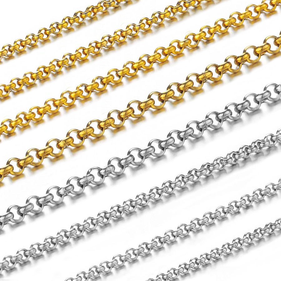 Body Jewelry Necklace - 1 meter 2-4mm Stainless Steel O-shaped