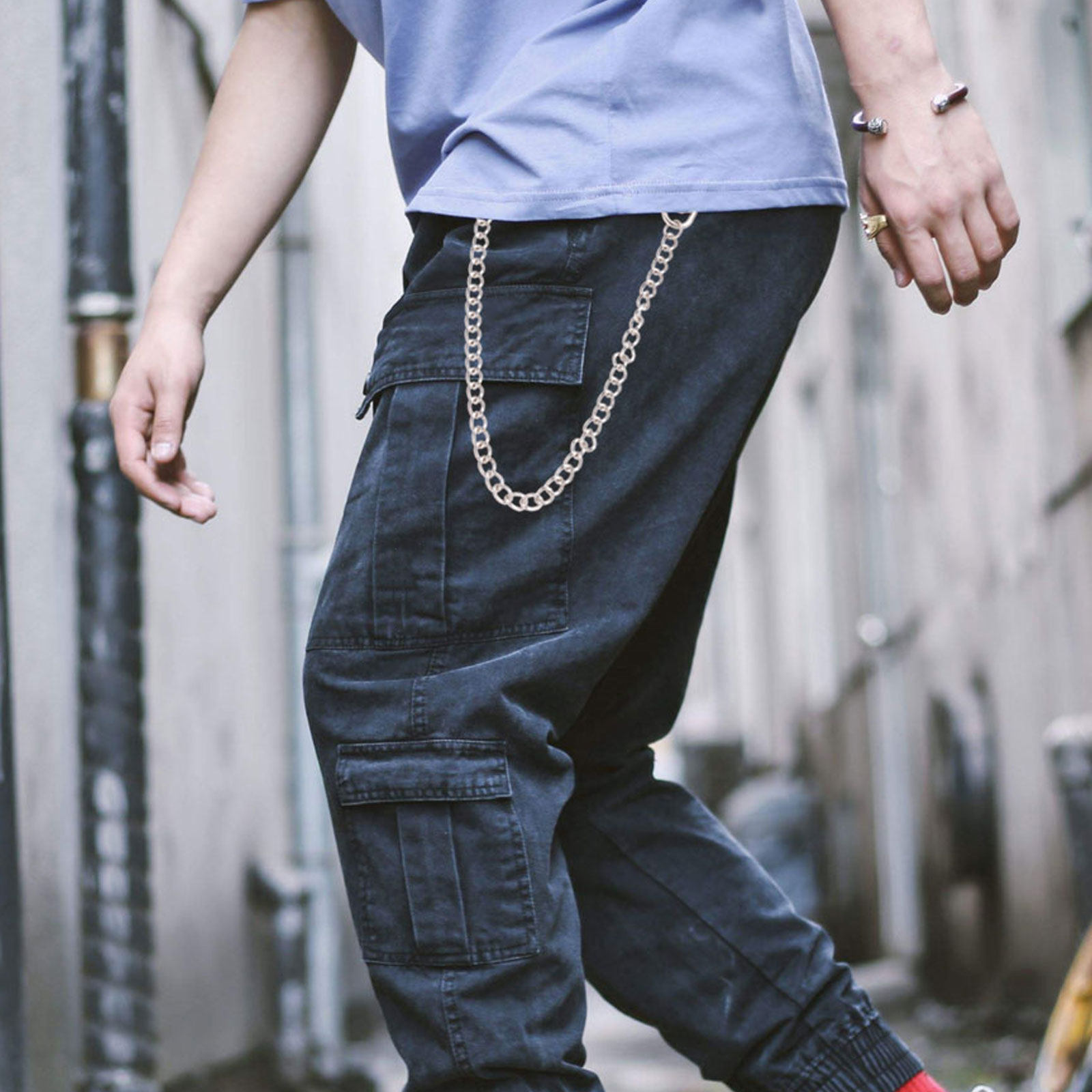 Body Jewelry Universe - 2Pcs Silver Metal Pants Chain Universal
