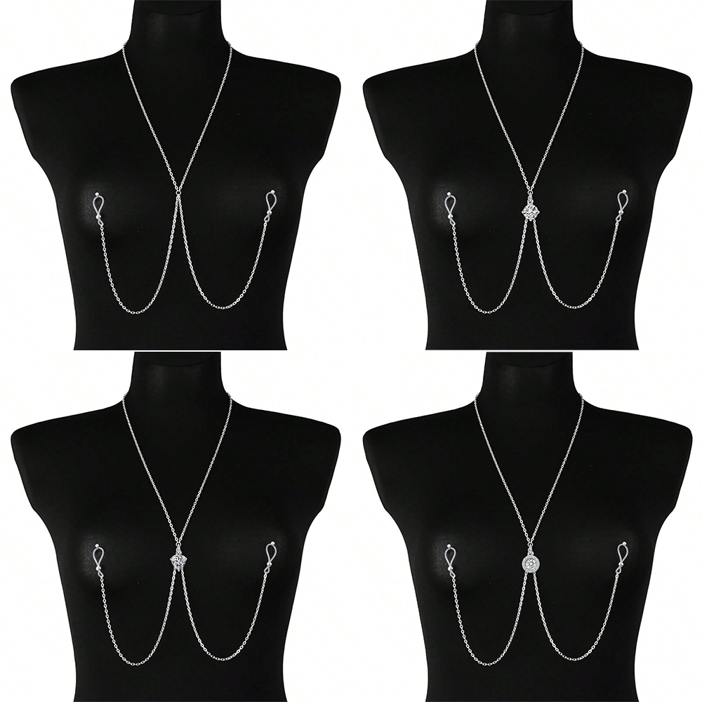 Body Jewelry Nipple Chain - Nipple Jewelry Chain Non Piercing -