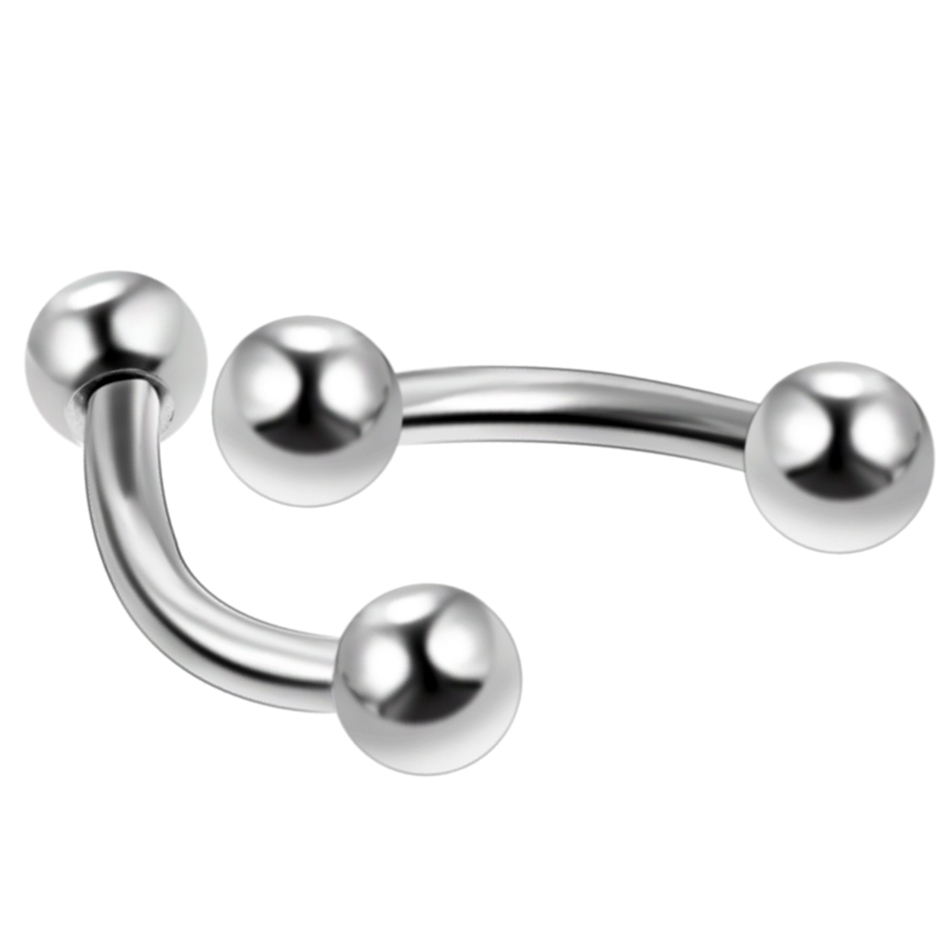 10Pcs/lot Steel Eyebrow Banana - огляд і ціна Eyebrow Curved Barbell