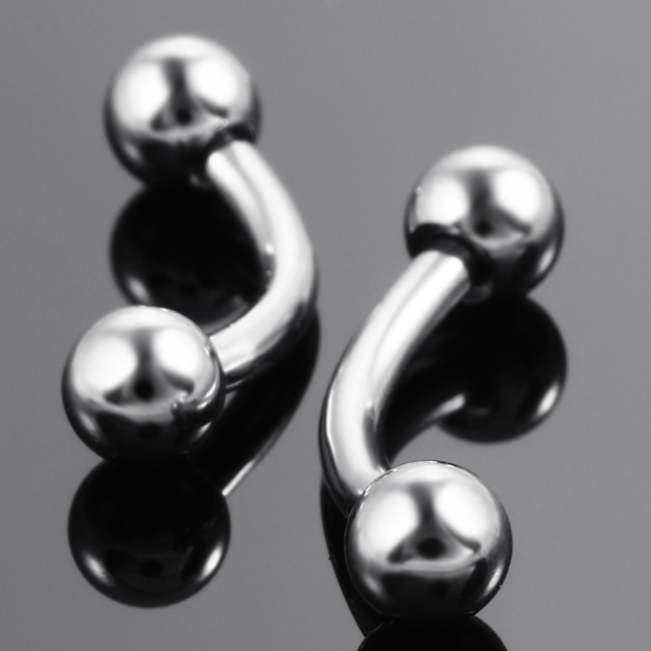 10Pcs/lot Steel Eyebrow Banana - огляд і ціна Eyebrow Curved Barbell