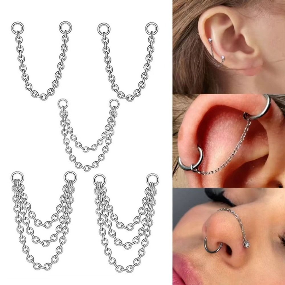 Titanium Nose Chain Three Laye - огляд і ціна Body Jewelry Piercing