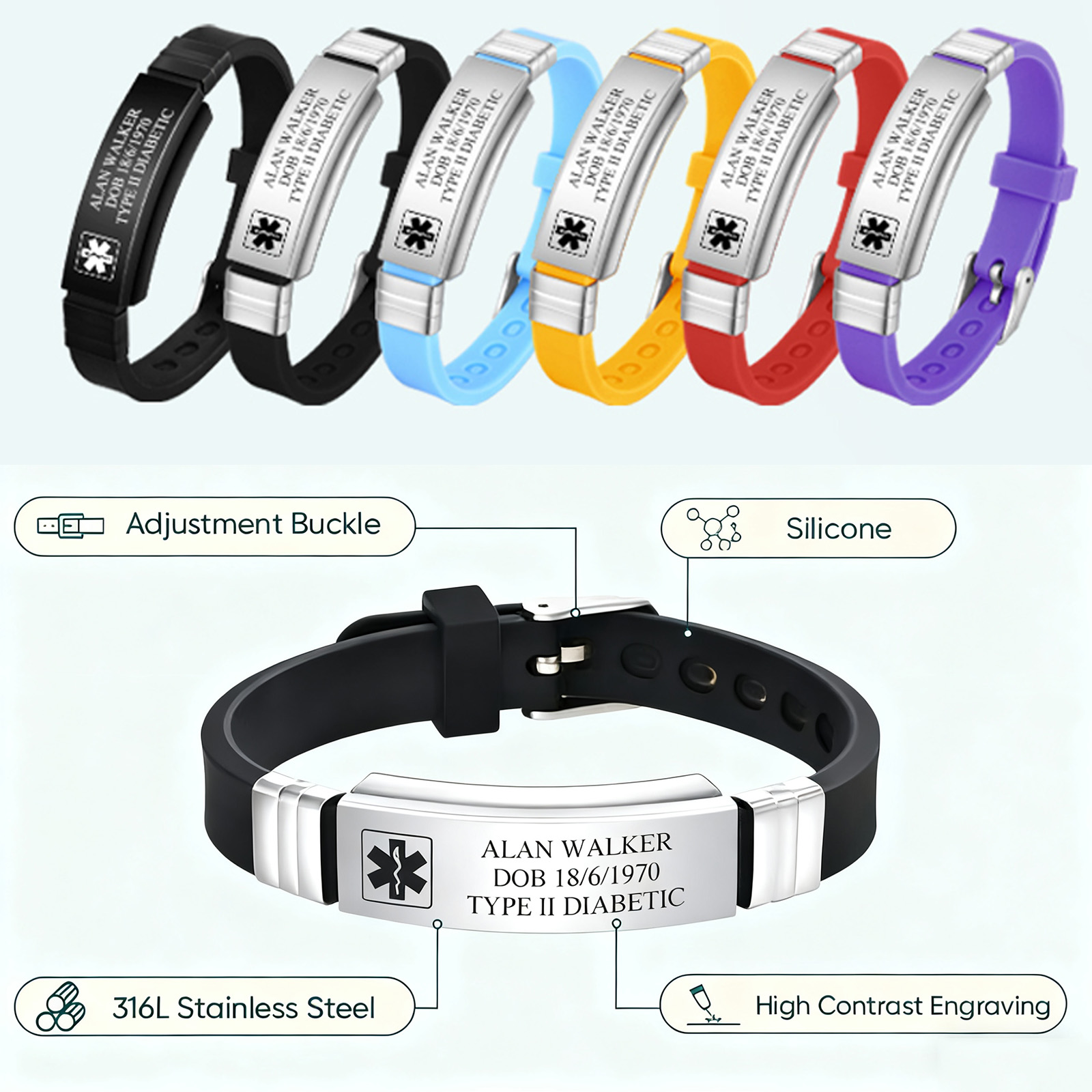 Custom Soft Silicone Bracelets - огляд і ціна Body Jewelry Back