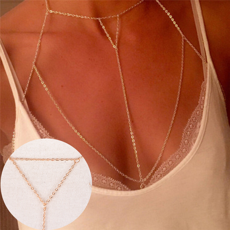 Gold Silver Fashion Link Chain - огляд і ціна Body Jewelry Necklace
