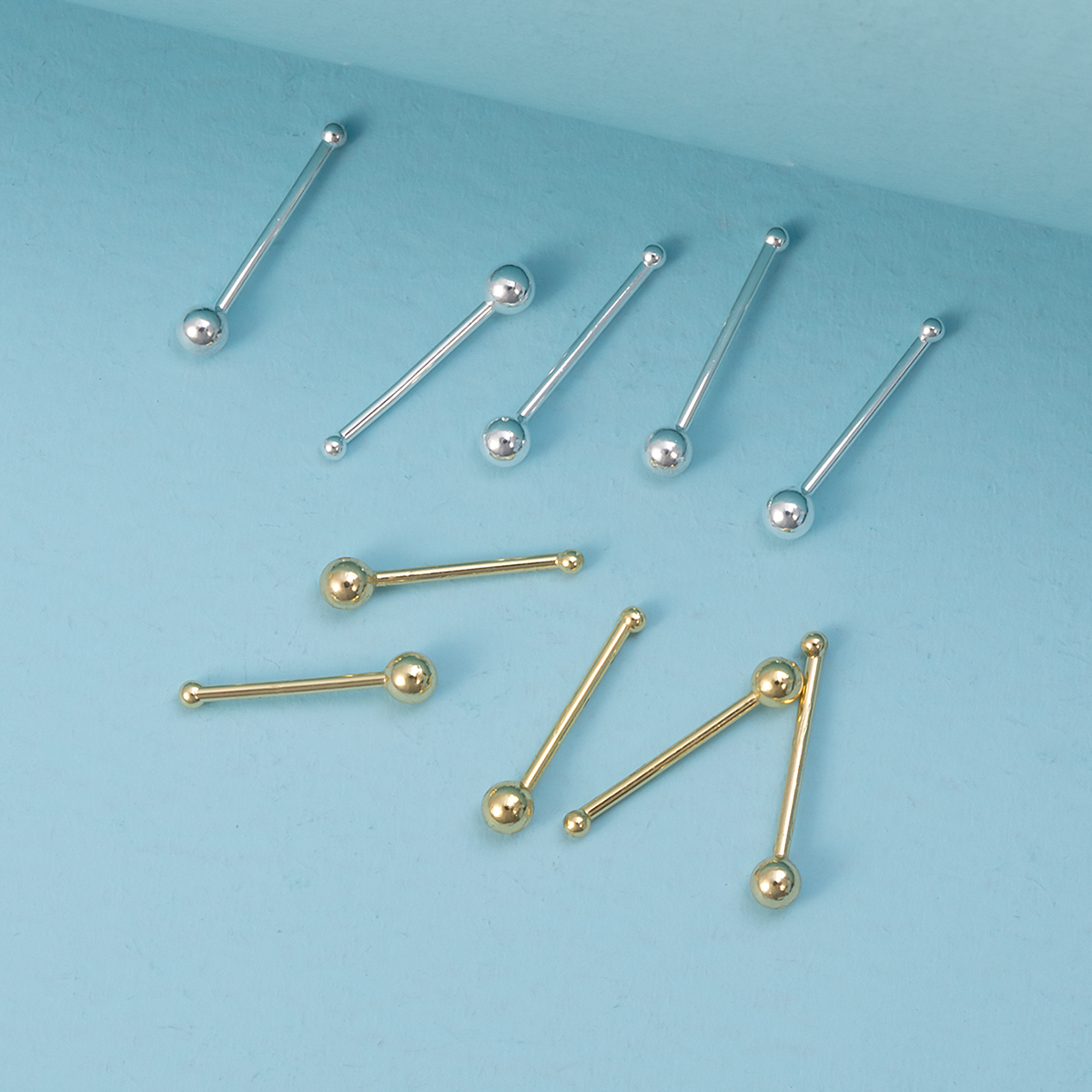 10pcs Nose Stud Rings Cartilag - огляд і ціна Nostril Screw Pin