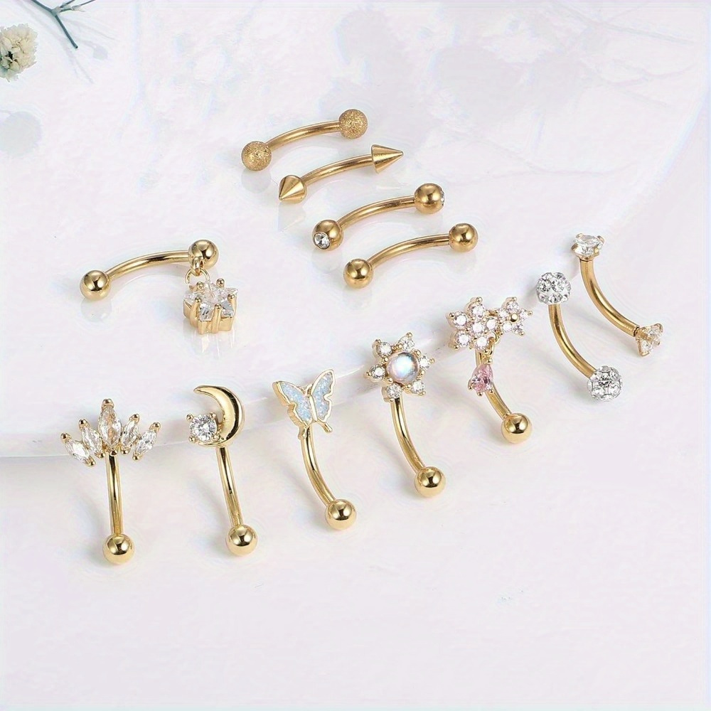 Florideco 1PC Stainless Steel  - огляд і ціна Eyebrow Curved Barbell