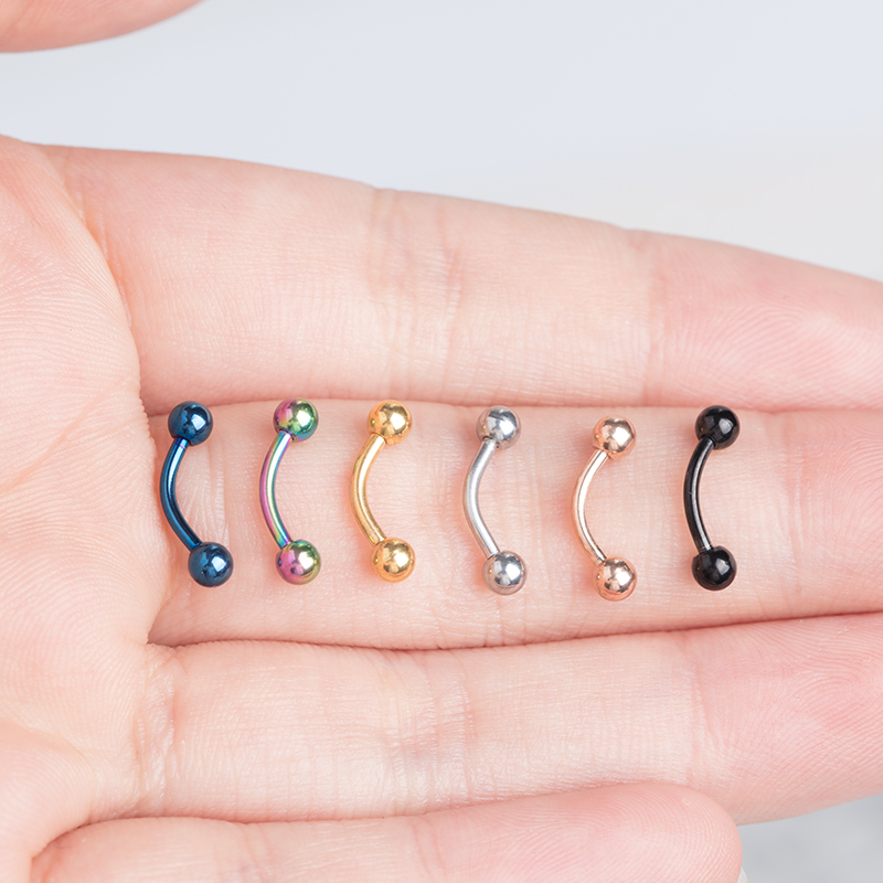6PCS Stainless Steel Curved Ba - огляд і ціна Eyebrow Curved Barbell