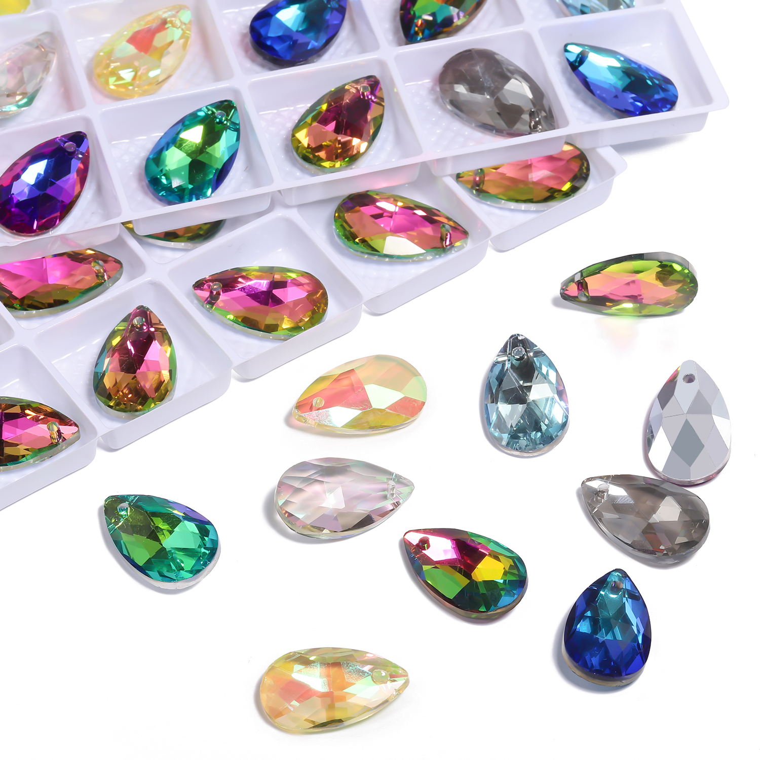 8pcs 13x22mm Single Hole Glass - огляд і ціна Body Jewelry Piercing