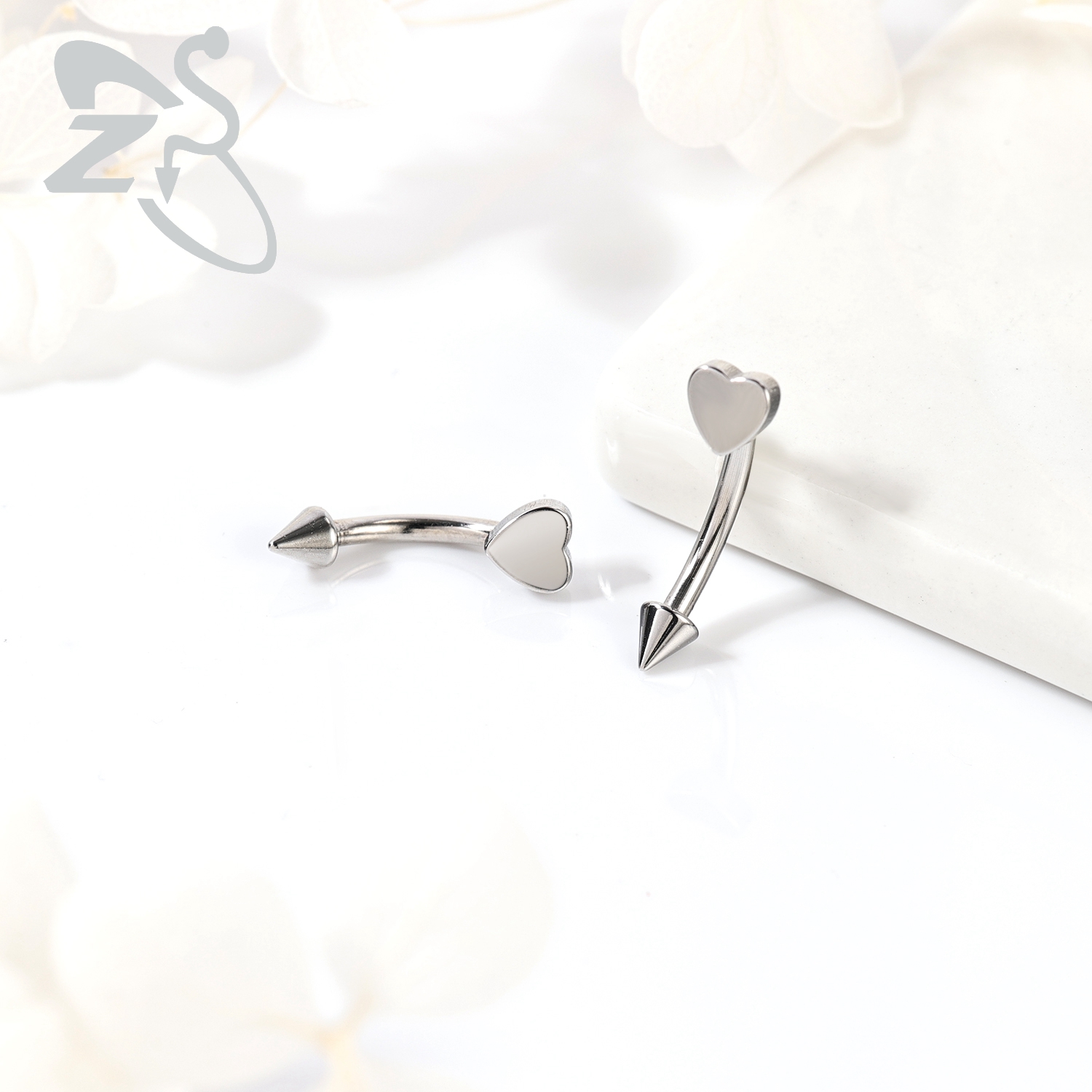 ZS 1PC 16G/18G Star Heart Cros - огляд і ціна Eyebrow Curved Barbell