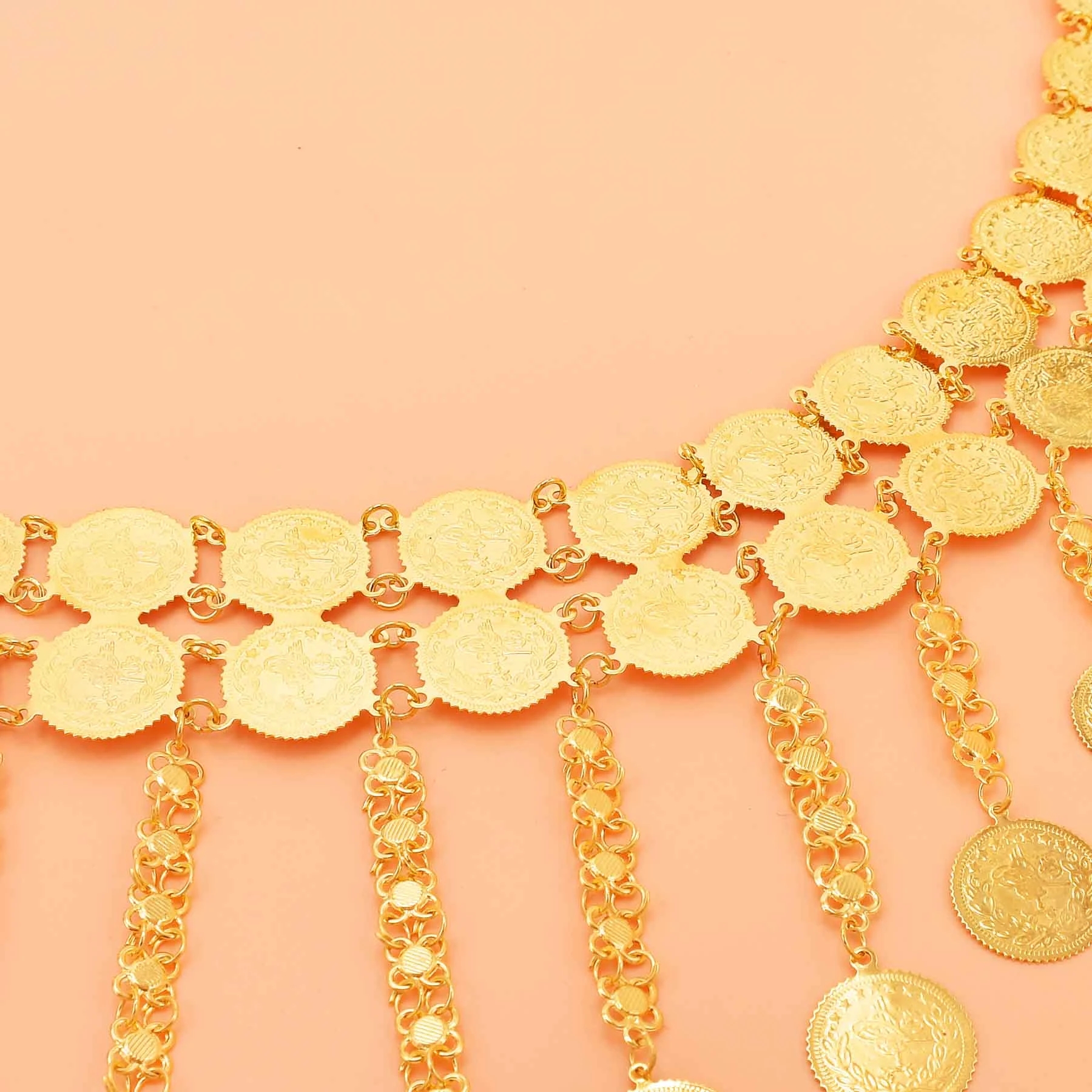 Golden Double Layer Coins Long - огляд і ціна Body Jewelry Indian