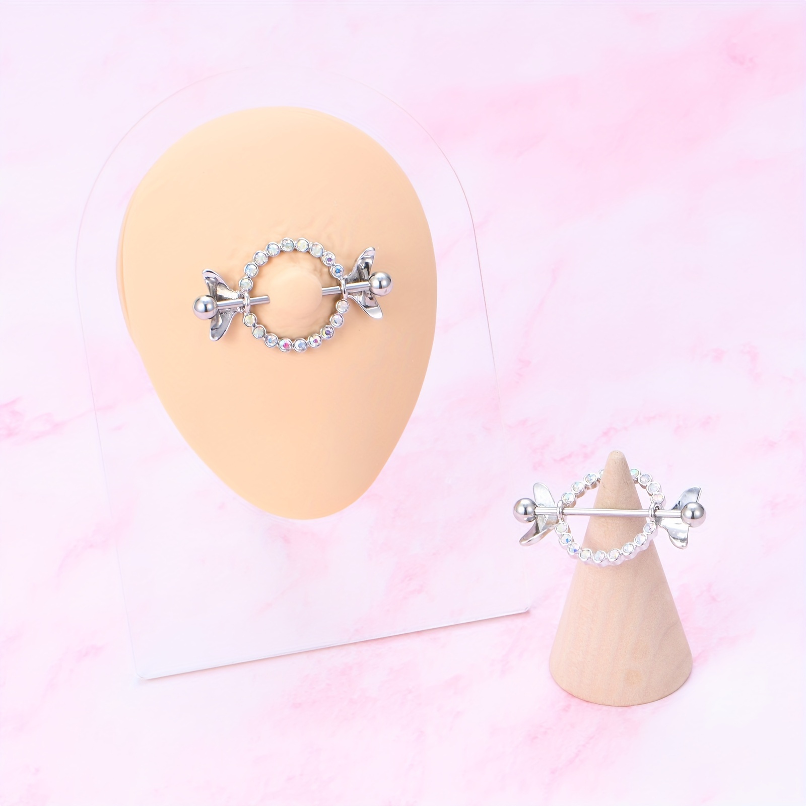 1Pair Trendy Nipple Piercings  - огляд і ціна Body Jewelry Nipple Chain