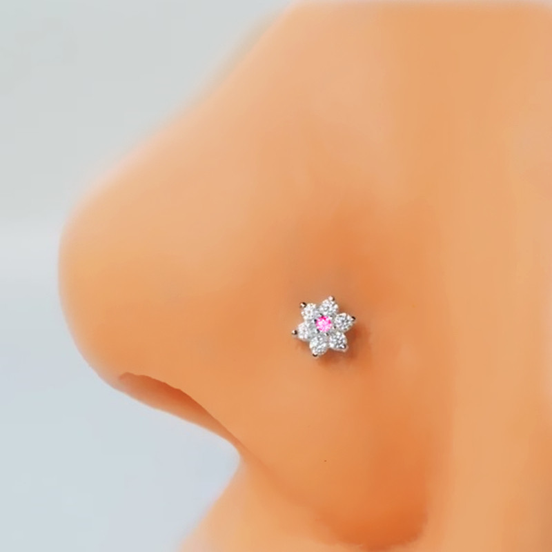3PC Stainless Steel Flower Nos - огляд і ціна Body Jewelry Indian
