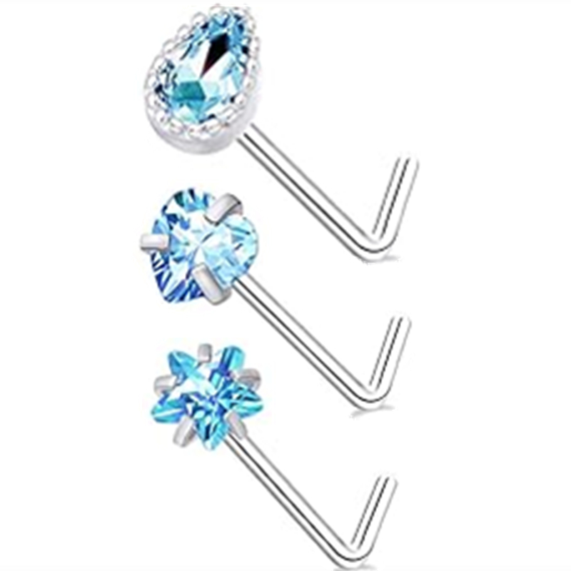 3PC Stainless Steel Flower Nos - огляд і ціна Body Jewelry Indian