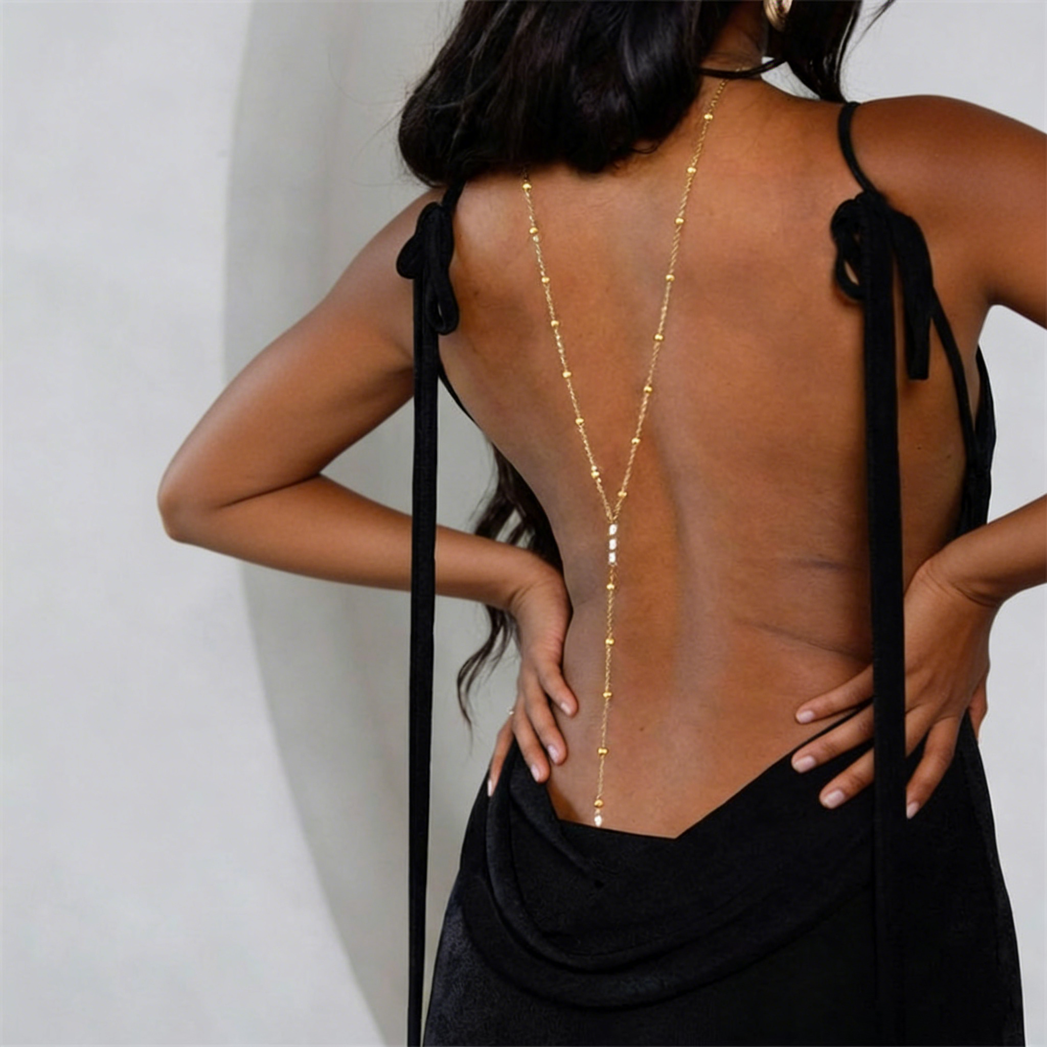 Retro Long Link Chain Women's  - огляд і ціна Body Jewelry Back
