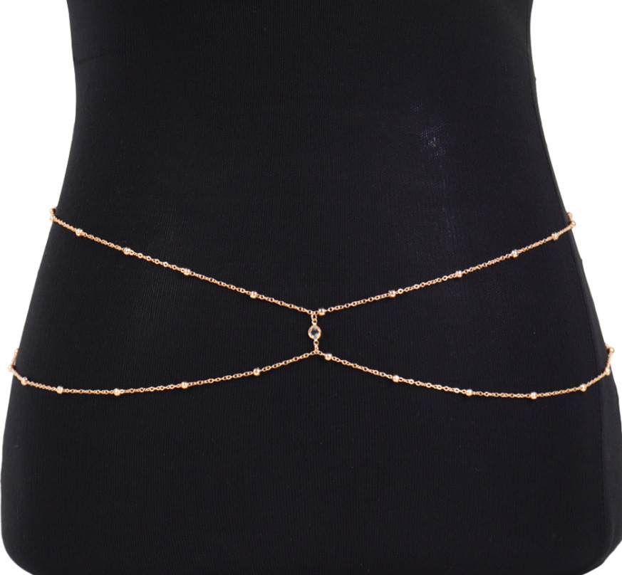 Clear Rhinestone Beaded Belly  - огляд і ціна Body Jewelry Back