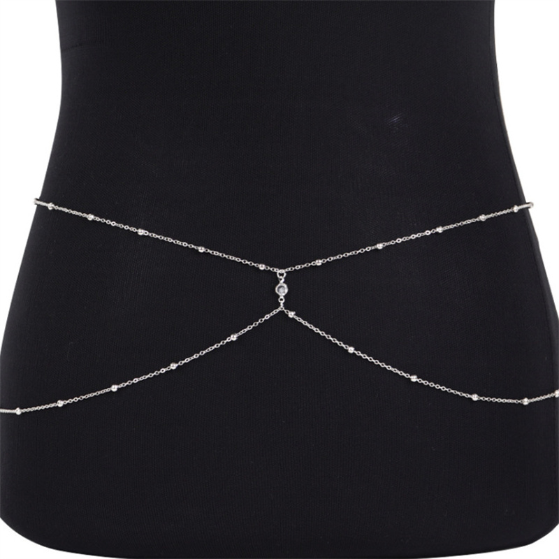 Clear Rhinestone Beaded Belly  - огляд і ціна Body Jewelry Back