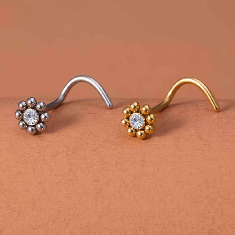1pc of Flower-Shaped Screw Nos - огляд і ціна Nostril Screw Pin