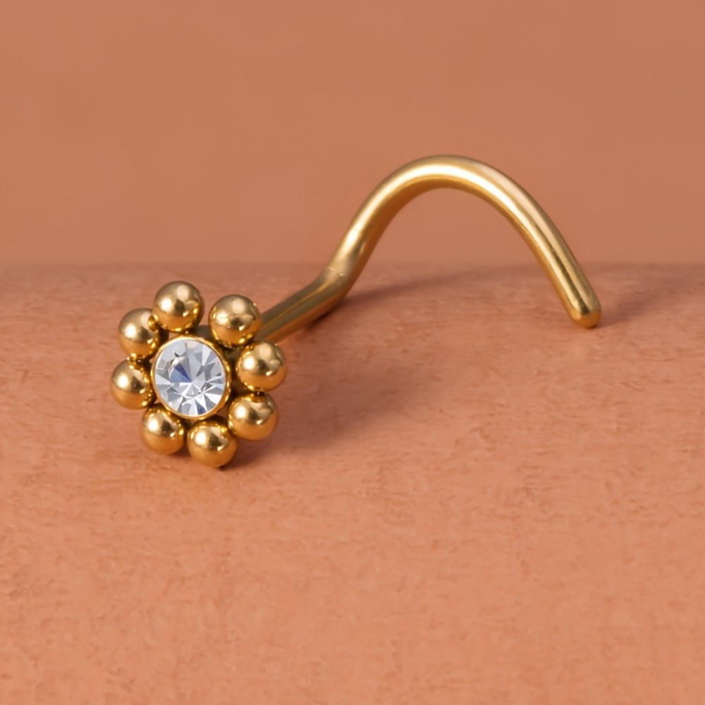 1pc of Flower-Shaped Screw Nos - огляд і ціна Nostril Screw Pin