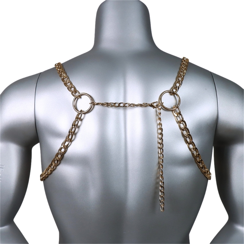 Men's Sexy Metal Body Chest Ch - огляд і ціна Body Jewelry Necklace