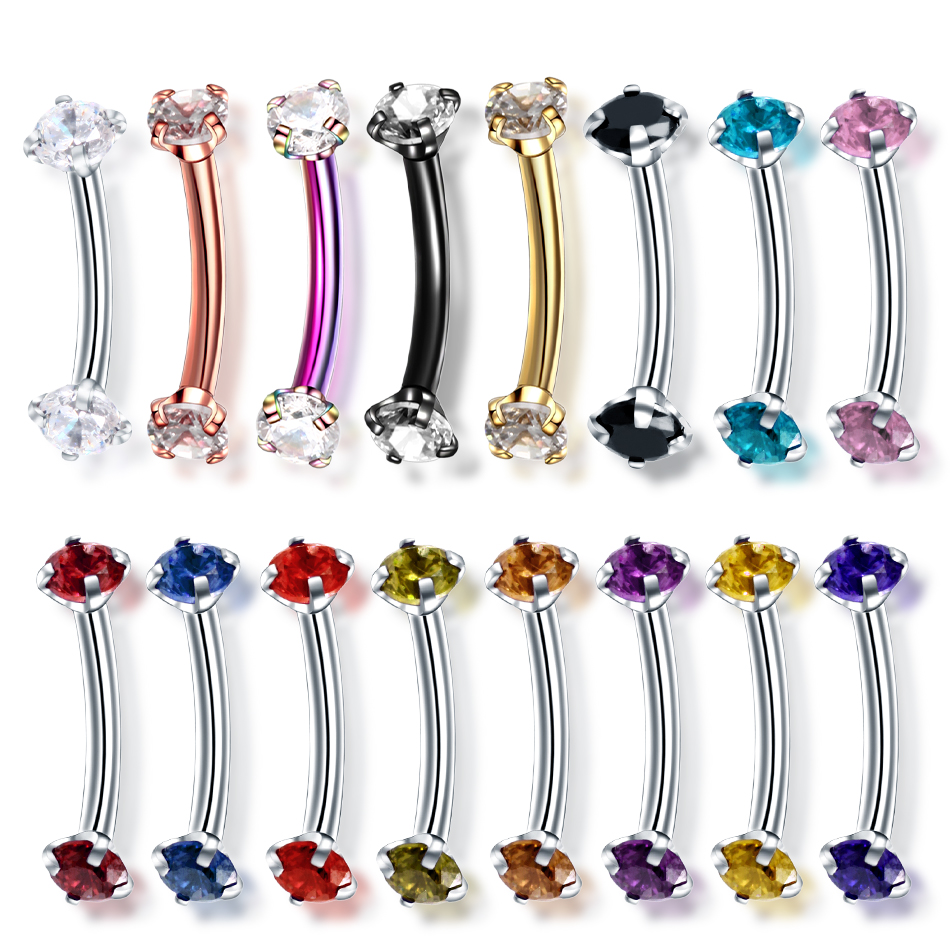 1PC Steel Curved Barbell Pierc - огляд і ціна Eyebrow Curved Barbell
