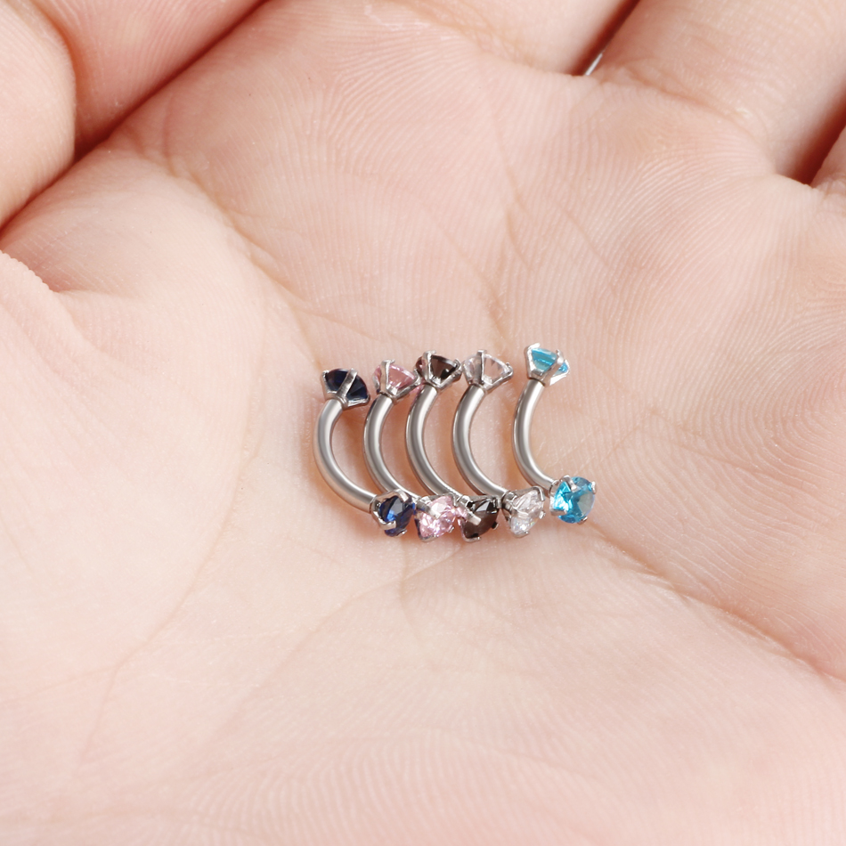 1PC Steel Curved Barbell Pierc - огляд і ціна Eyebrow Curved Barbell