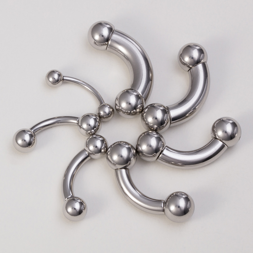 1pc Big Size Surgical Steel Ey - огляд і ціна Eyebrow Curved Barbell
