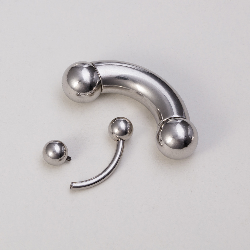 1pc Big Size Surgical Steel Ey - огляд і ціна Eyebrow Curved Barbell