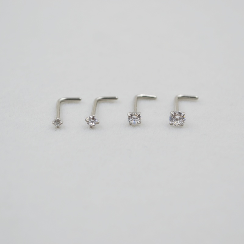 Wholesale 50pcs/Lot 20G Sliver - огляд і ціна Nostril Screw Pin