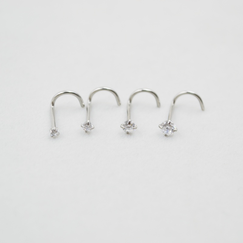 Wholesale 50pcs/Lot 20G Sliver - огляд і ціна Nostril Screw Pin