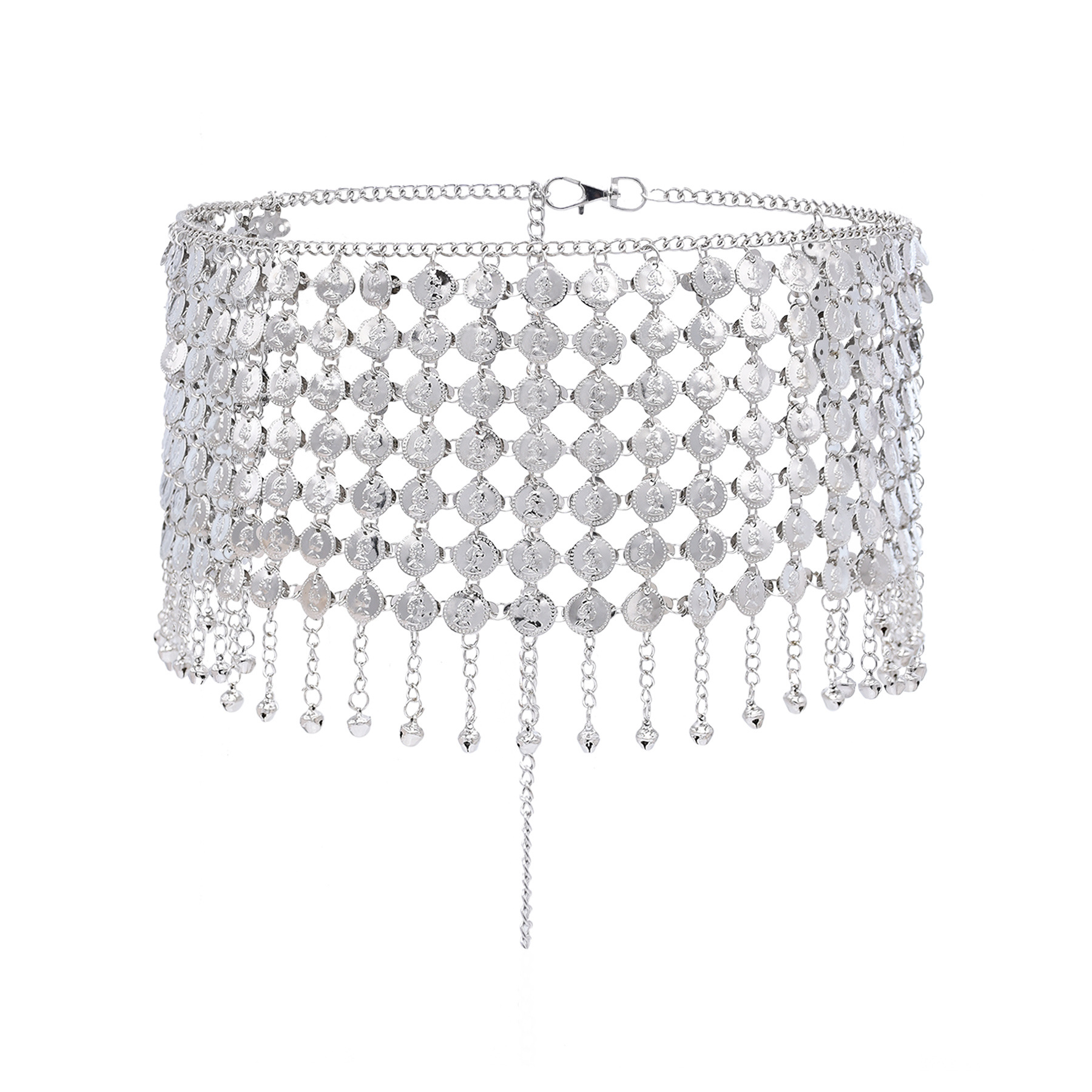 Silvery Bells Long Tassel Coin - огляд і ціна Body Jewelry Indian