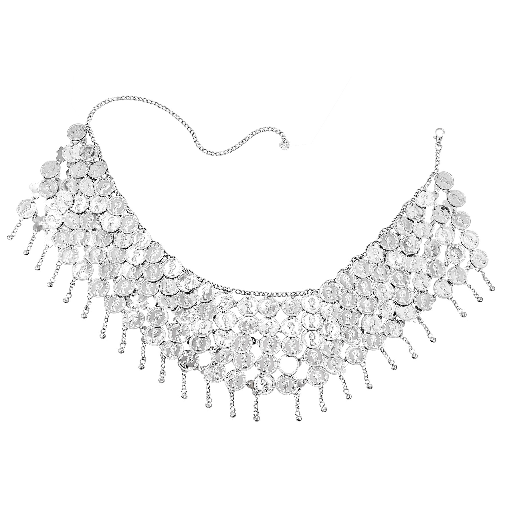 Silvery Bells Long Tassel Coin - огляд і ціна Body Jewelry Indian