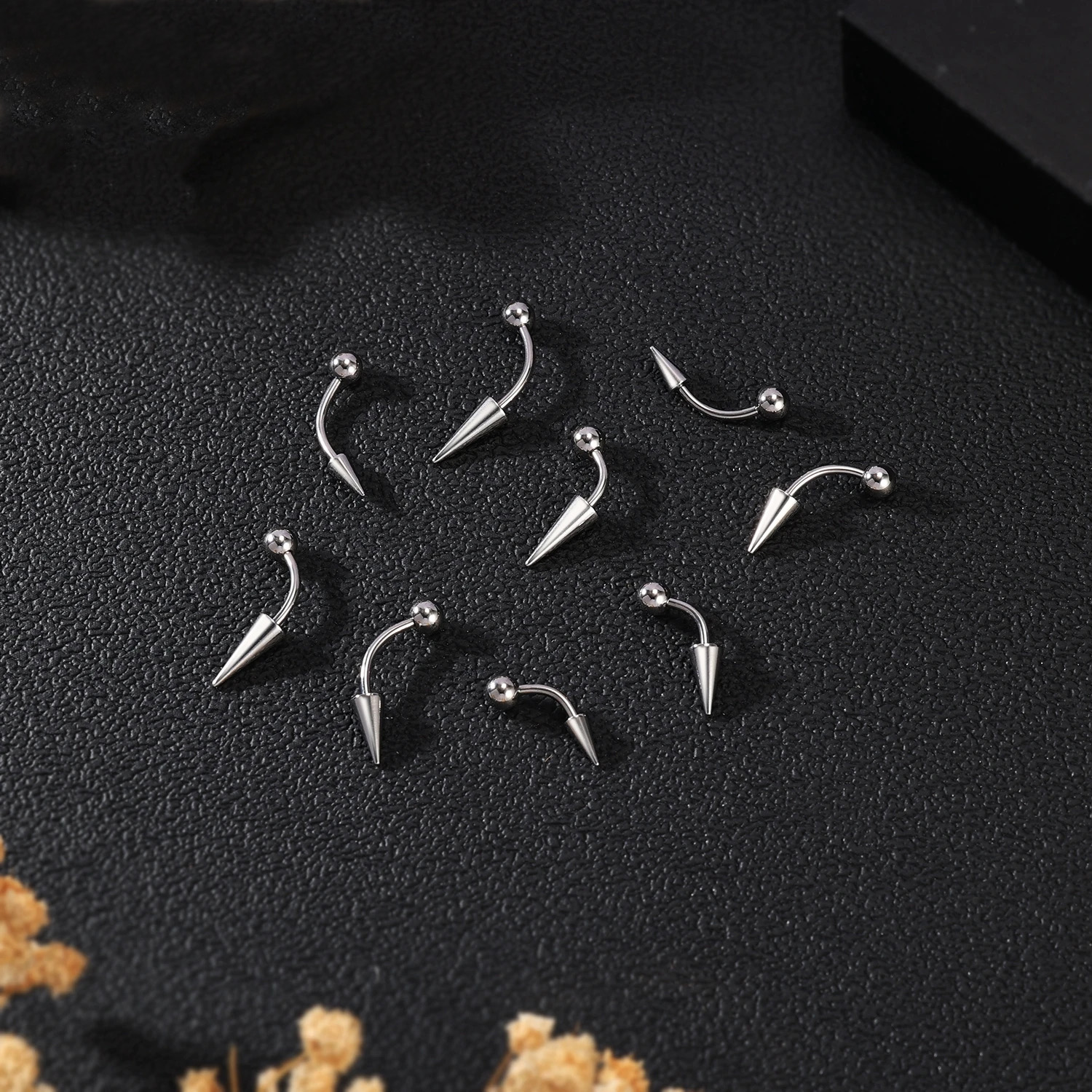 1PC 16G Long Spike Bridge Stai - огляд і ціна Eyebrow Curved Barbell
