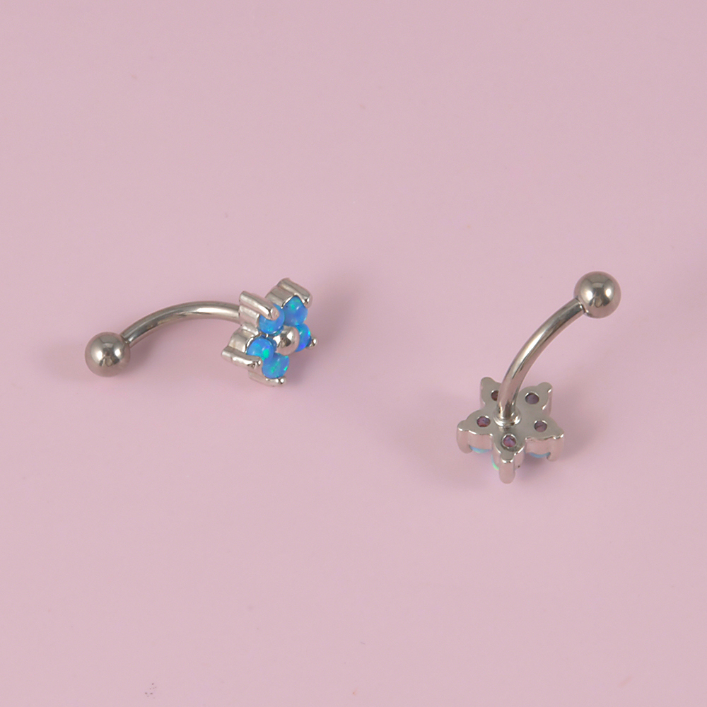 1PC G23 TItanium 16G Crystal F - огляд і ціна Eyebrow Curved Barbell