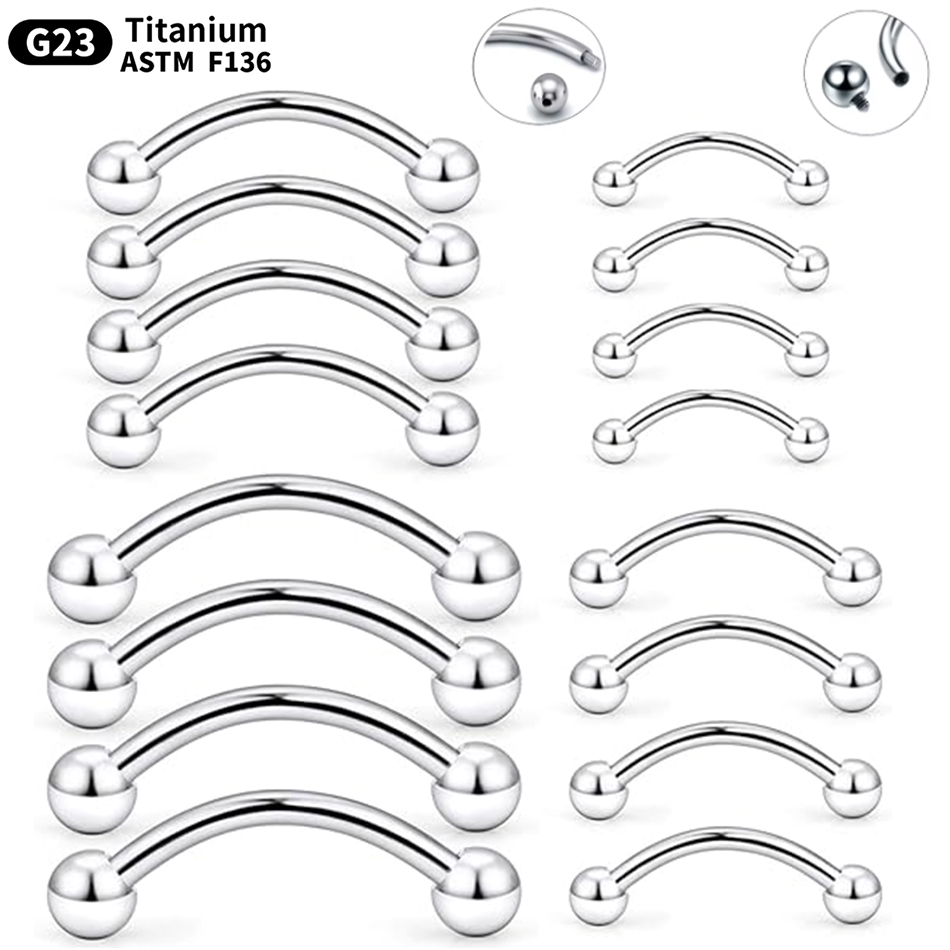 1Pc Titanium Piercing Curved B - огляд і ціна Eyebrow Curved Barbell