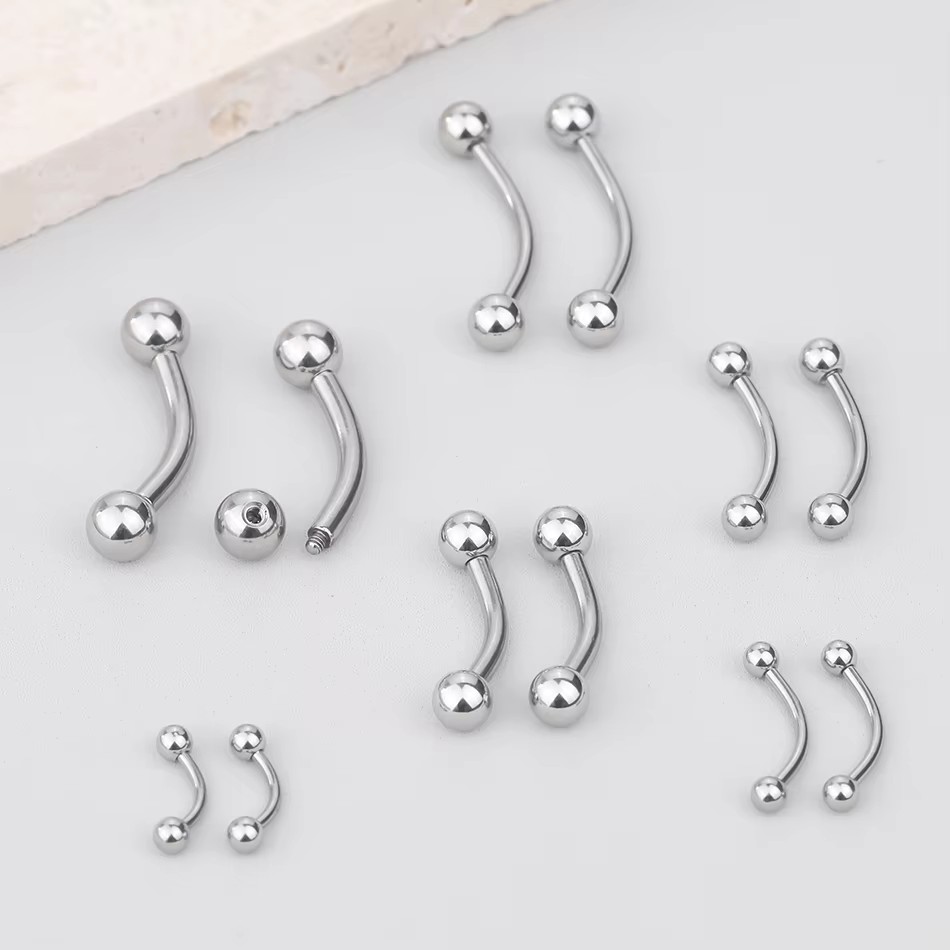 1Pc Titanium Piercing Curved B - огляд і ціна Eyebrow Curved Barbell