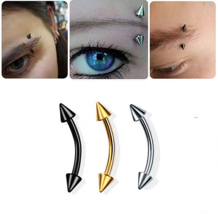 2Piece Titanium Steel Eyebrow  - огляд і ціна Eyebrow Curved Barbell
