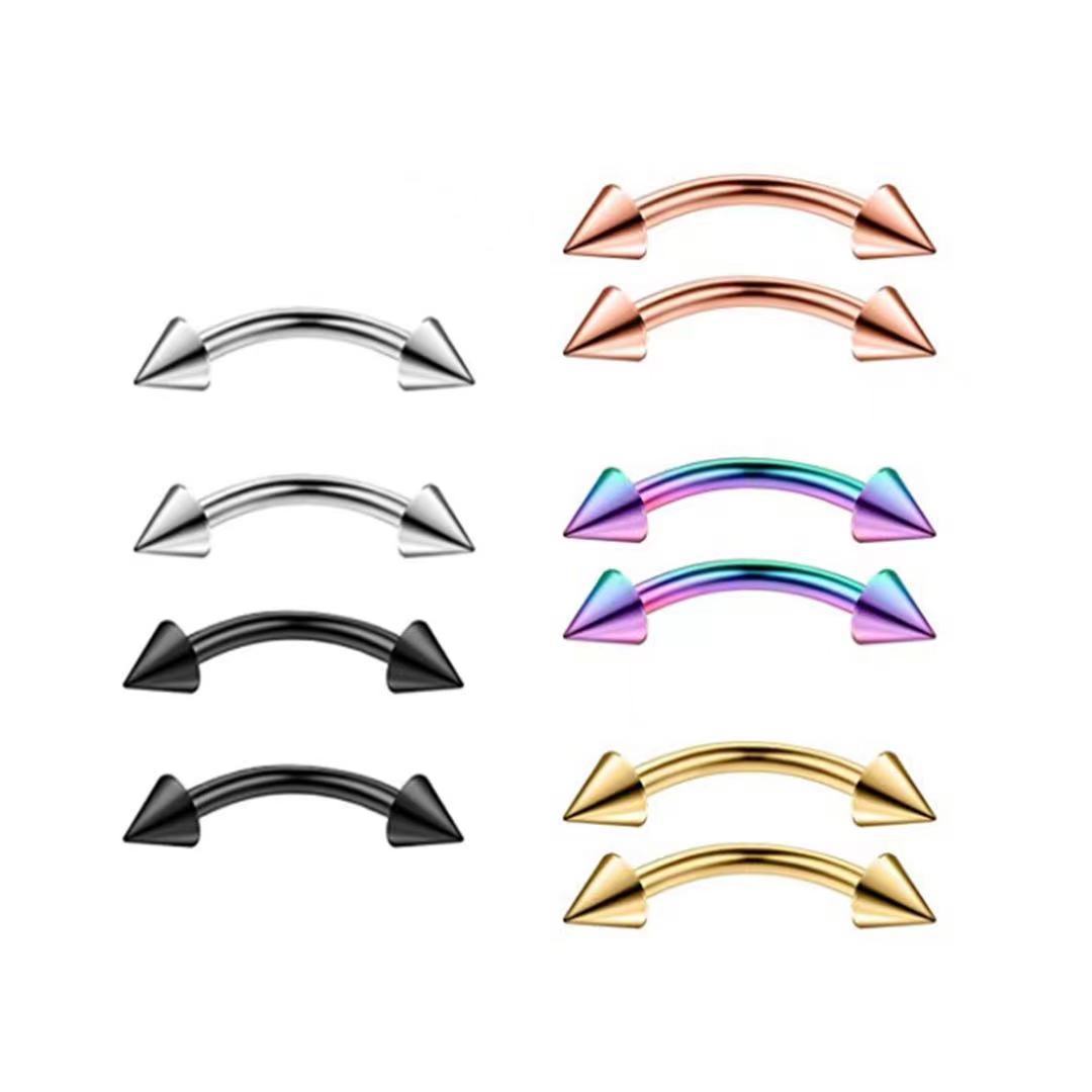 2Piece Titanium Steel Eyebrow  - огляд і ціна Eyebrow Curved Barbell