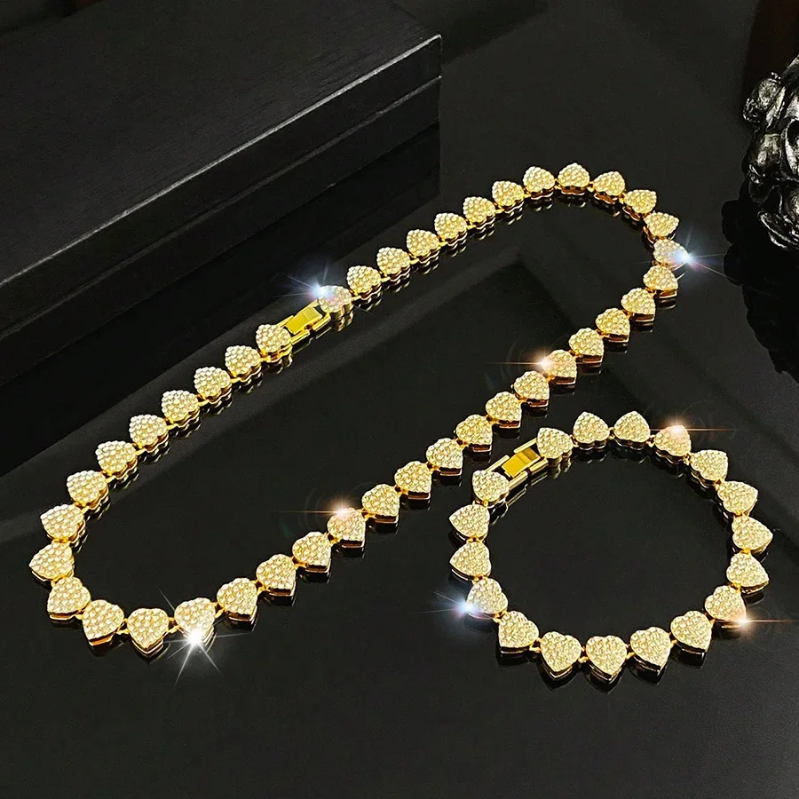 45CM New Hip Hop Tennis Chain  - огляд і ціна Body Jewelry Necklace