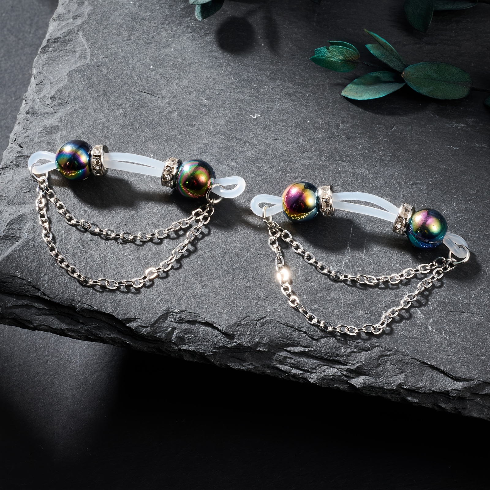 2 Exquisite Sparkling And Colo - огляд і ціна Body Jewelry Nipple Chain