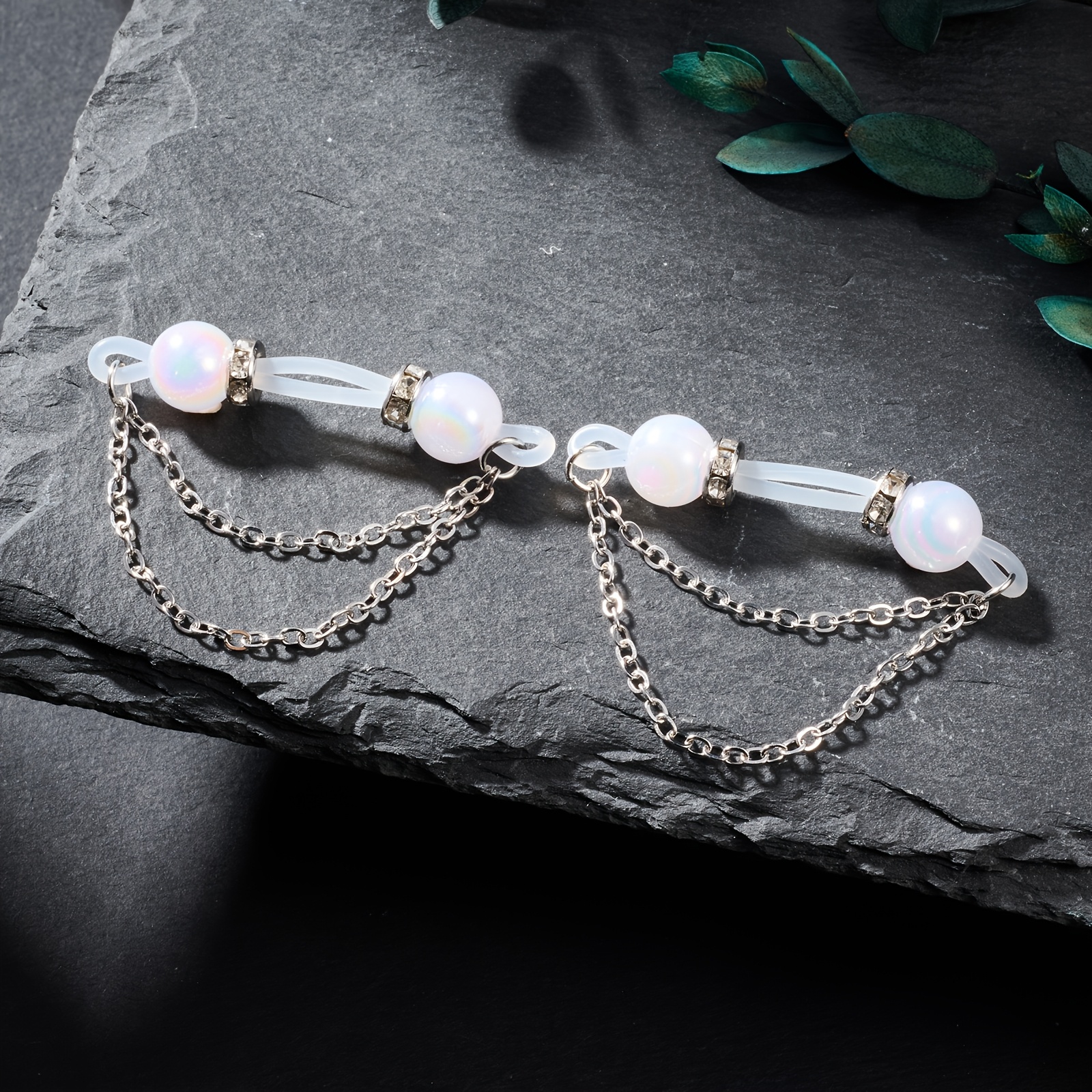 2 Exquisite Sparkling And Colo - огляд і ціна Body Jewelry Nipple Chain