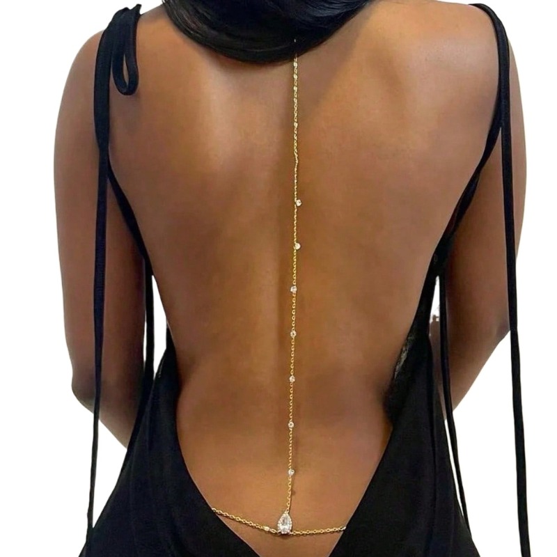 Bride Backless Rhinestone Wate - огляд і ціна Body Jewelry Back