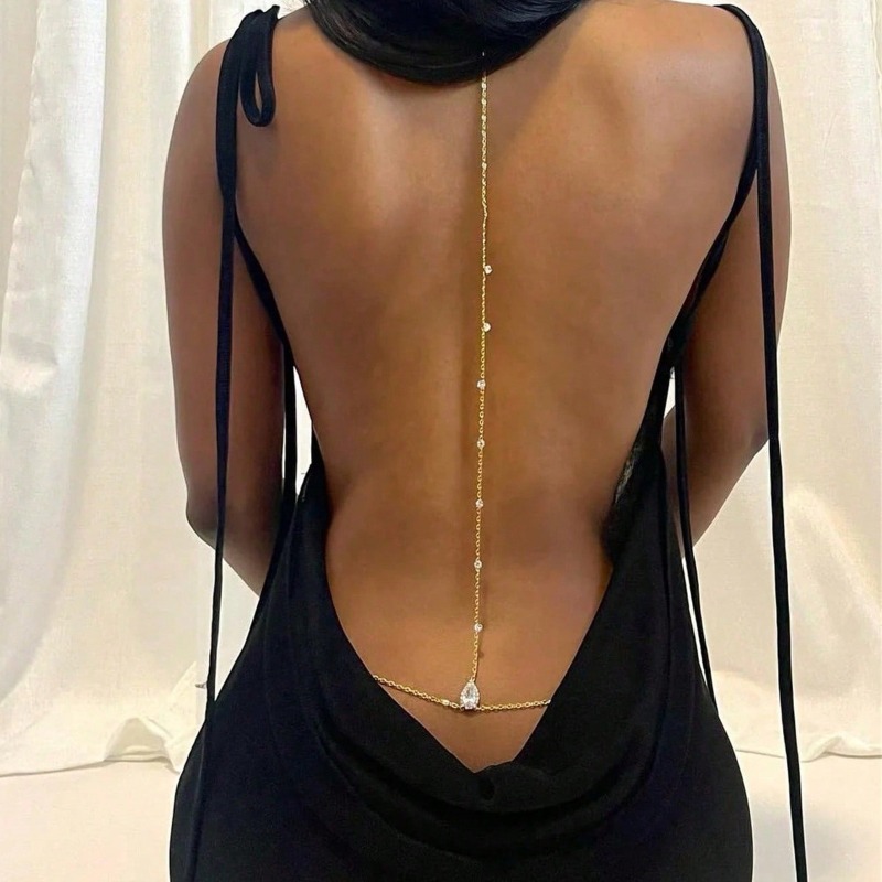 Bride Backless Rhinestone Wate - огляд і ціна Body Jewelry Back