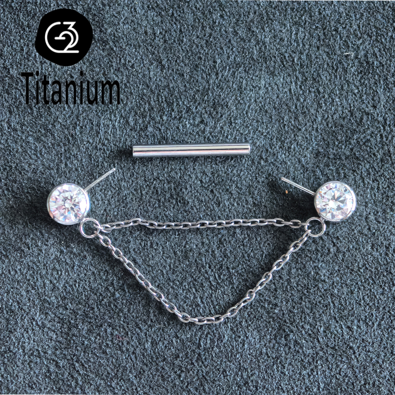 ASTM F136 Titanium Nipple Pier - огляд і ціна Body Jewelry Nipple Chain