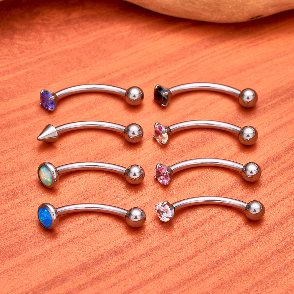 1/5PCS ASTM F136 Titanium Inte - огляд і ціна Eyebrow Curved Barbell