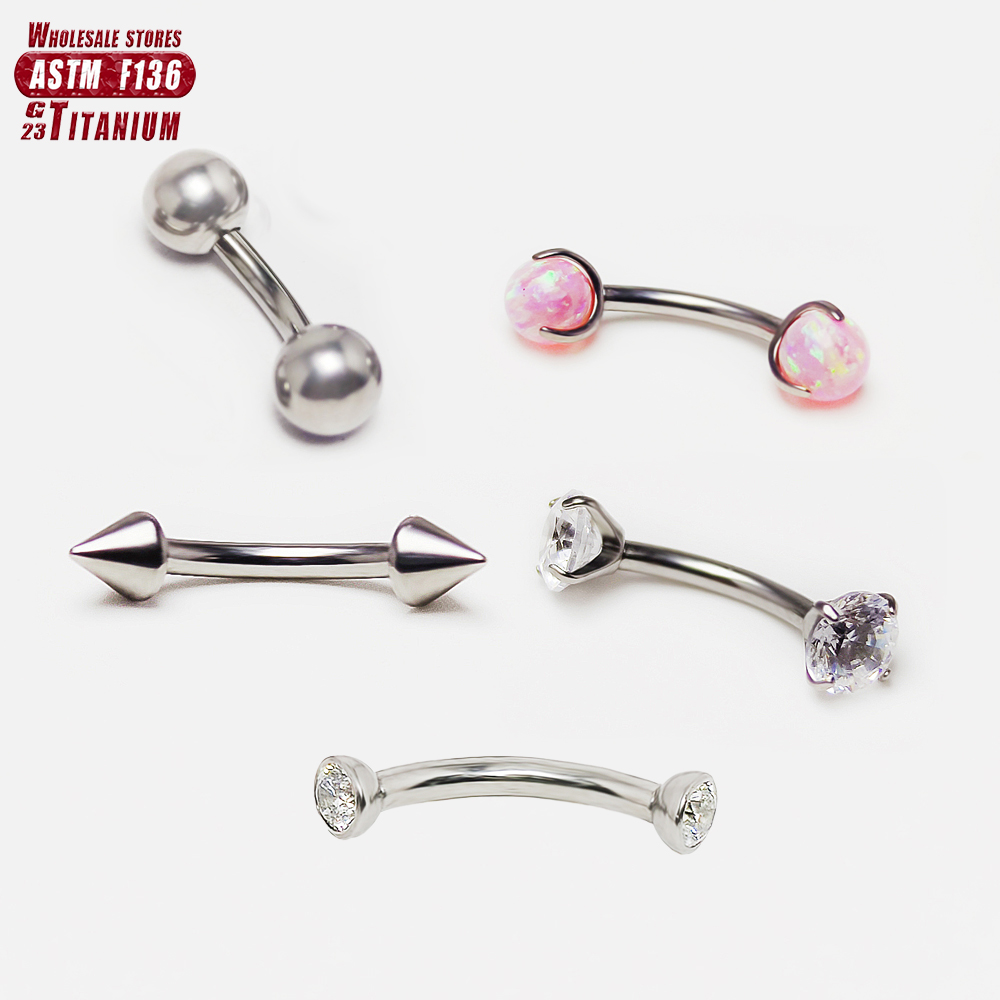 F136 Titanium Piercing 3-5mm O - огляд і ціна Eyebrow Curved Barbell
