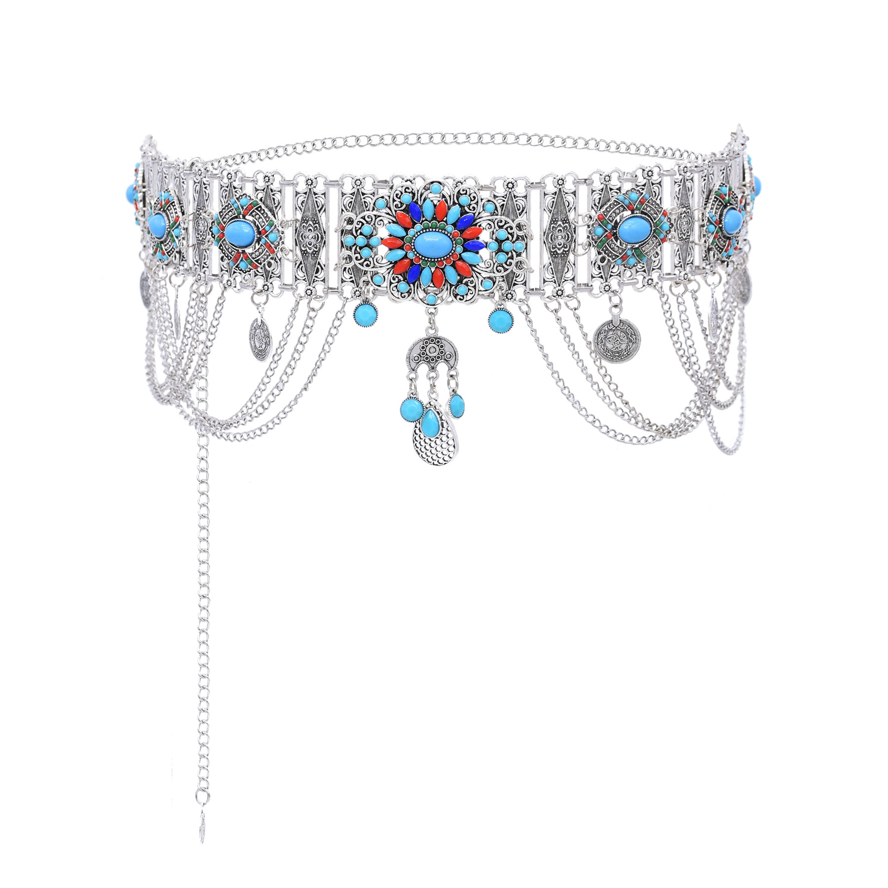 Black Blue Acrylic Beads Flowe - огляд і ціна Body Jewelry Indian