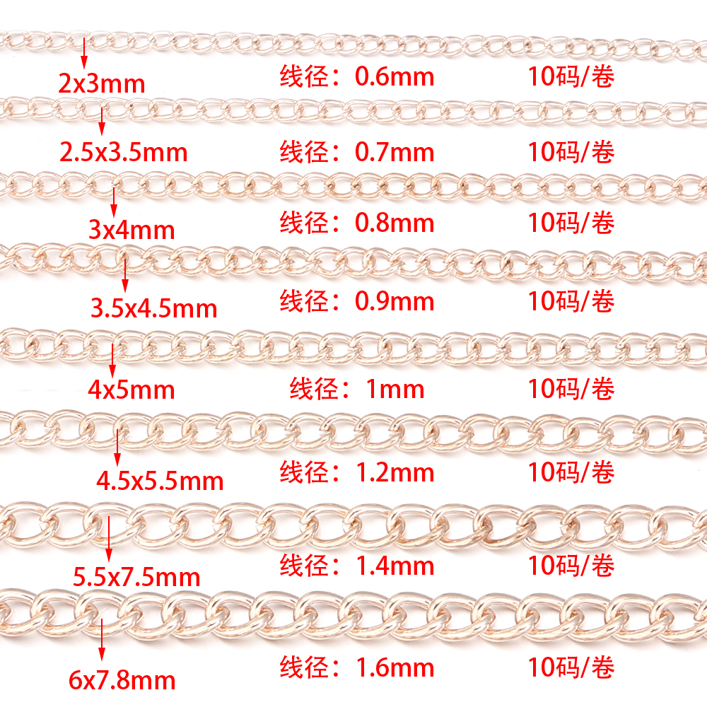 10yards/roll Flat 2-6mm Extens - огляд і ціна Body Jewelry Necklace