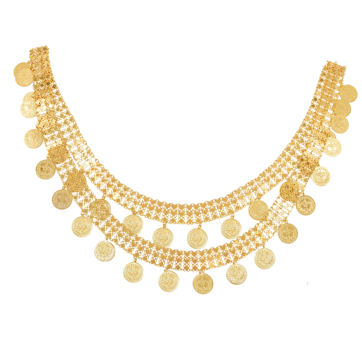 Gold Plated Simple Large Coins - огляд і ціна Body Jewelry Indian