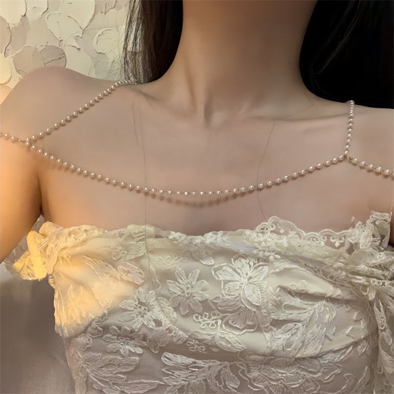 Boho Pearl Bridal Shoulder Nec - огляд і ціна Body Jewelry Necklace