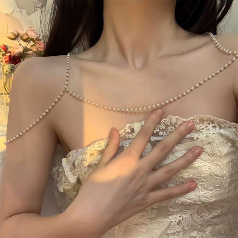 Boho Pearl Bridal Shoulder Nec - огляд і ціна Body Jewelry Necklace